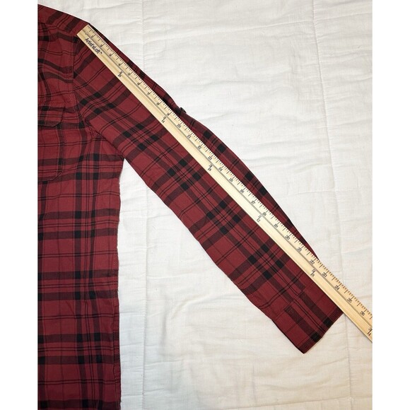 Alesbury 100% Cotton Red Black Plaid Button Up Shirt Regular‎ Men's MEDIUM NWOT - Picture 9 of 10